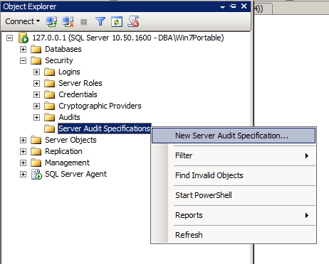 SQL Server - Server Audit
