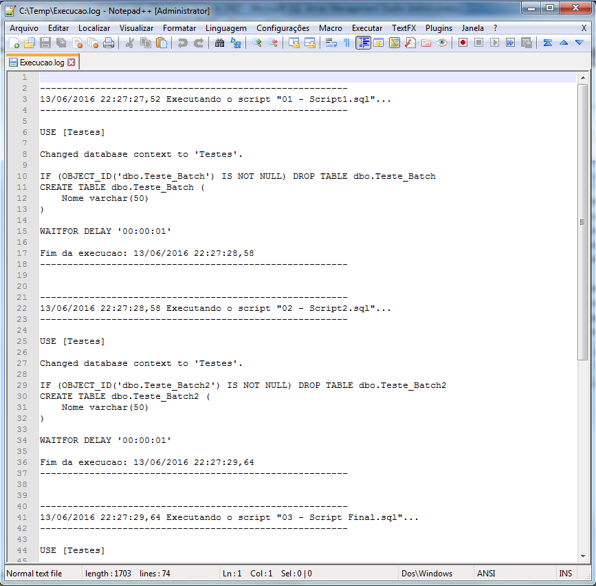 SQL Server - Batch processing executing SQL Scripts in a folder directory SQLCMD Advanced