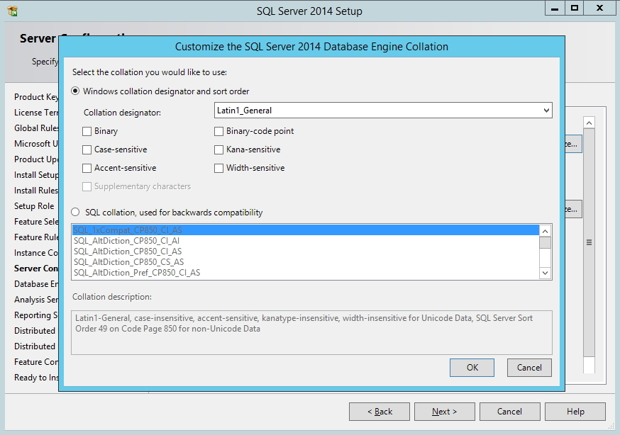 SQL Server - Personalização do Collation