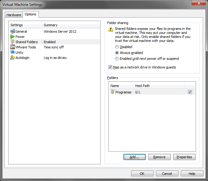 VMware - Shared Folders