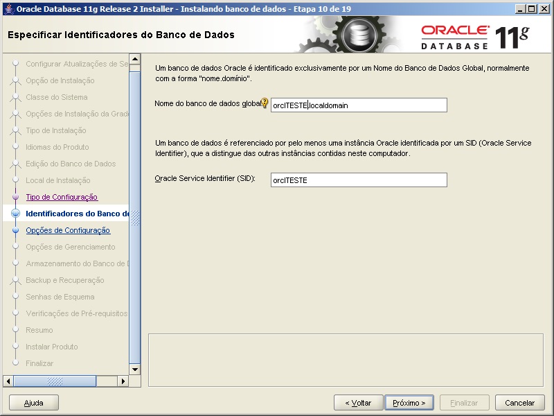Oracle - Instalação 11