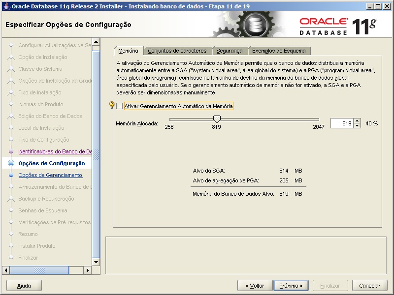 Oracle - Instalação 12