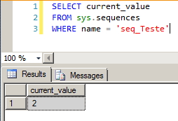 SQL Server - Sequence Current Value
