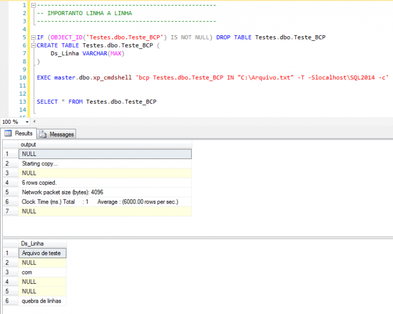 SQL Server Como importar arquivos de texto para o banco (OLE