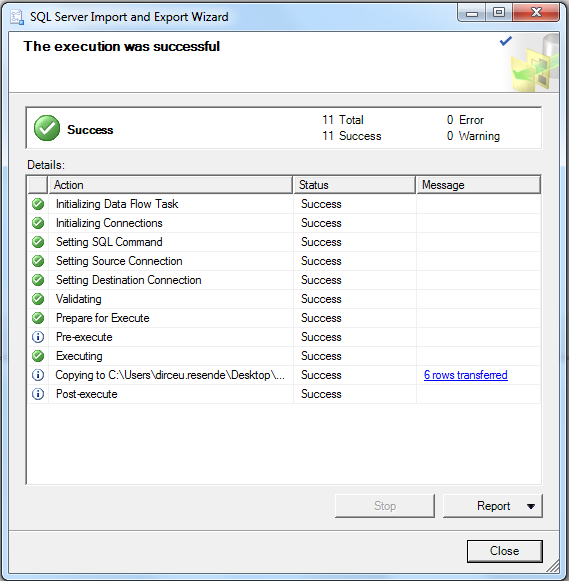 SQL Server - Export data to text file with Management Studio 8