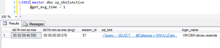 SQL Server - sp_WhoIsActive get_avg_time
