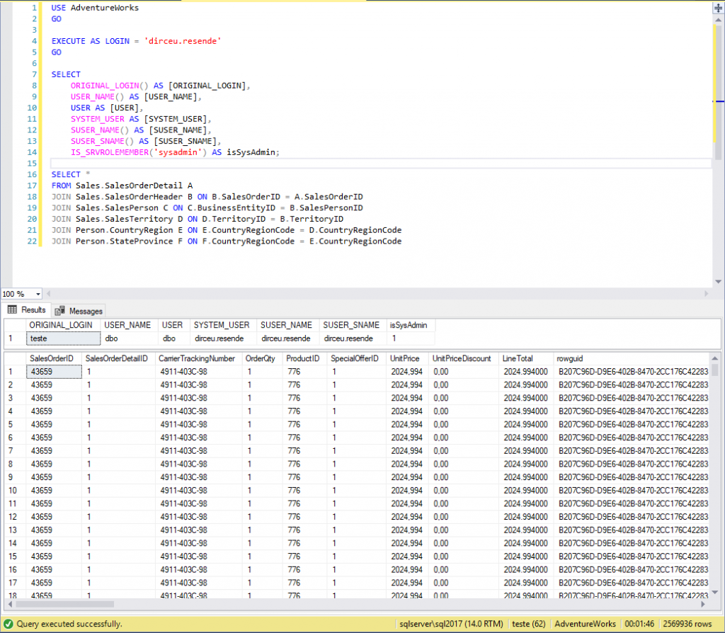 SQL Server - Como utilizar o EXECUTE AS para executar comandos como ...