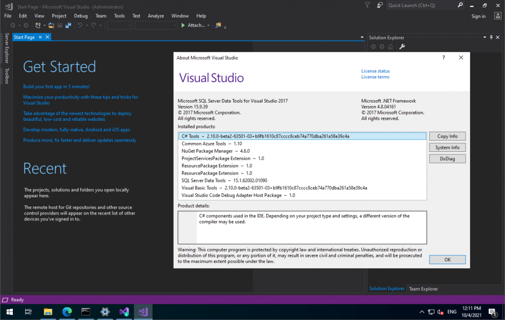 install visual studio 2017 sql server tools