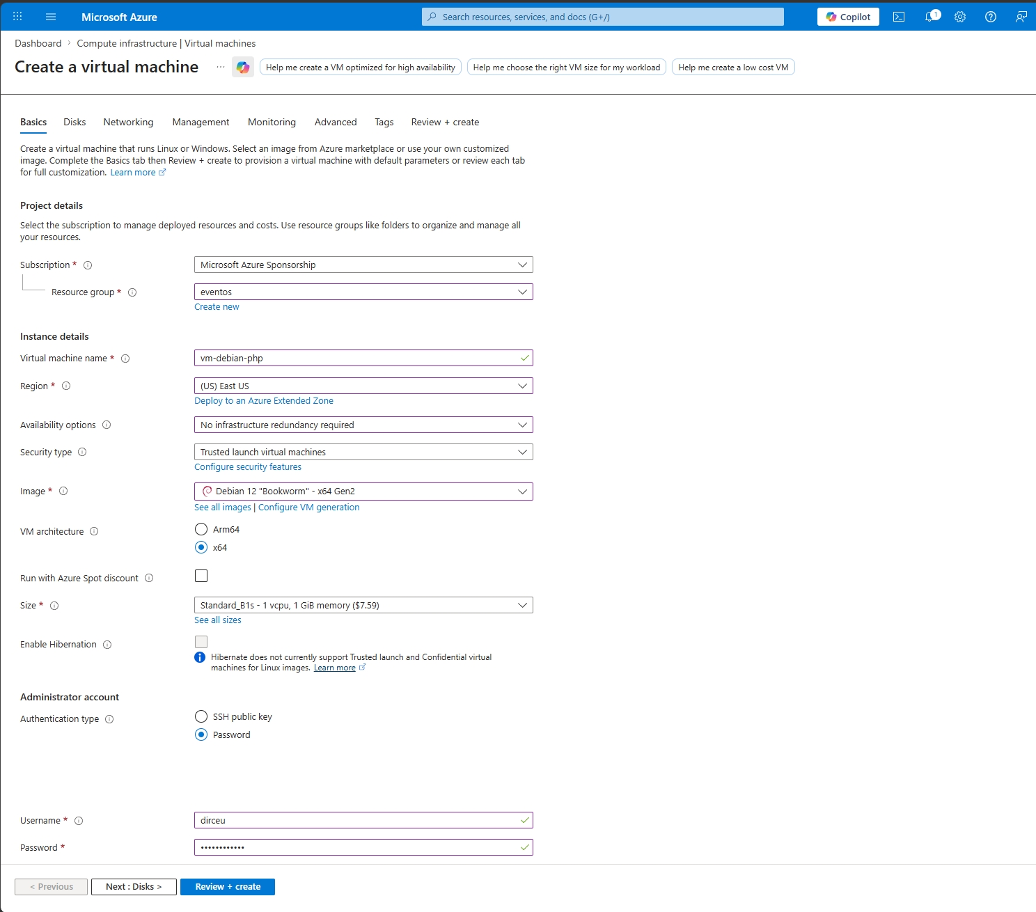 como instalar e configurar o php numa mquina virtual do azure 1